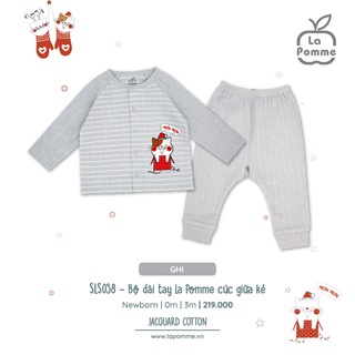 Lapomme - Bộ cài chéo, cài thẳng, body dày sơ sinh kẻ hình mèo SLD058, SLS058, JL058