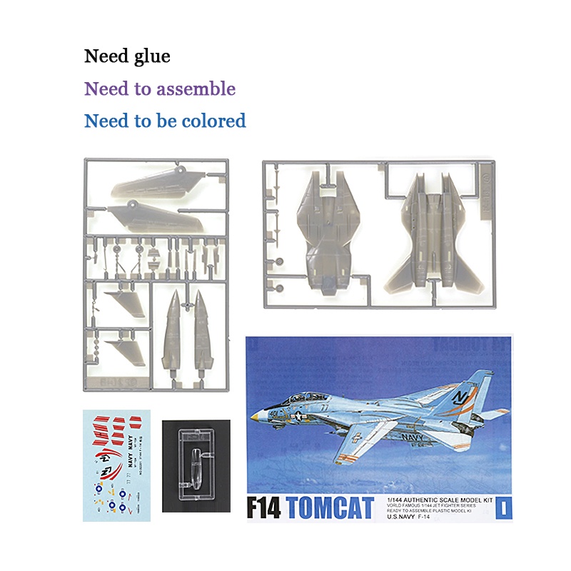 Mô hình máy bay chiến đấu USA F14 Tomcat F15 F-4E tỉ lệ 1/144