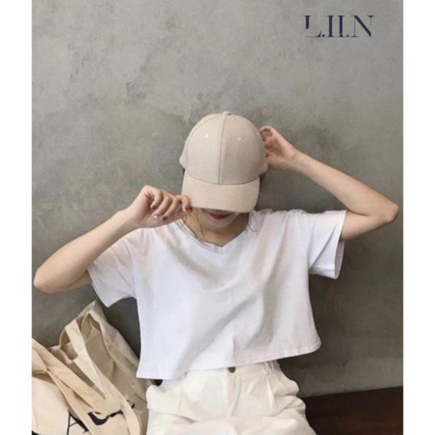 Áo phông nữ tay ngắn trơn, big size, form rộng chất co giãn thời trang Liin Clothing SP009 new