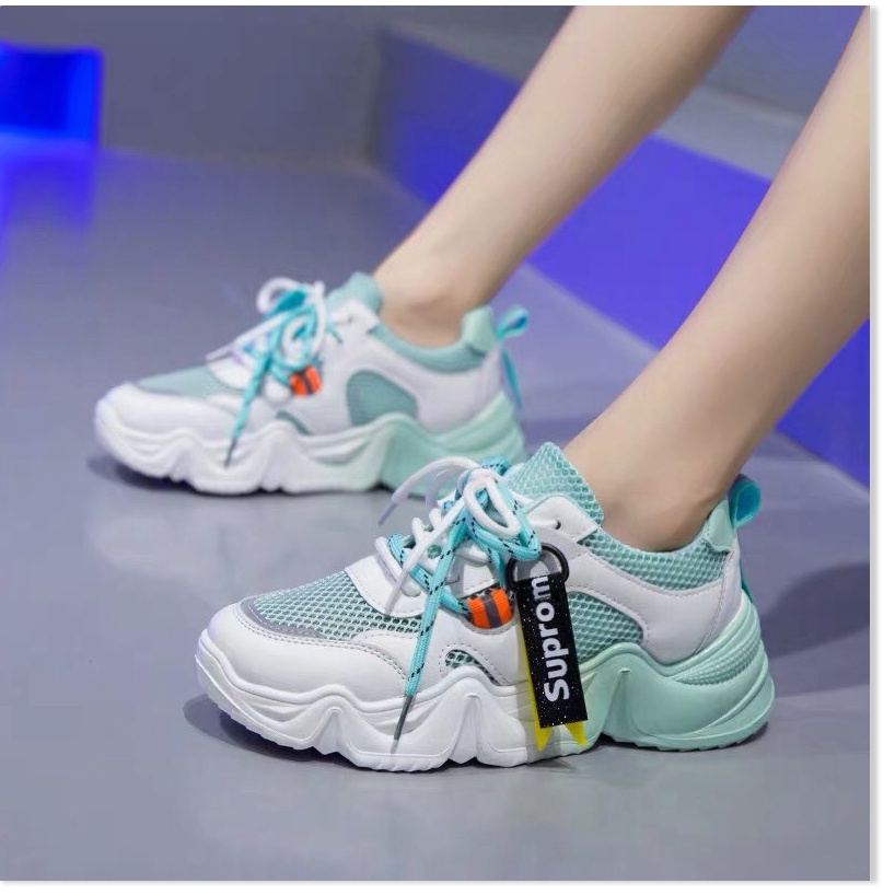 𝕂ℍ𝕆 𝔾𝕀Ầ𝕐 𝔾𝕀Á 𝔾Ốℂ ☆ Giày thể thao độn đế 2 dây kép viền phản quang gắn mác Suproo