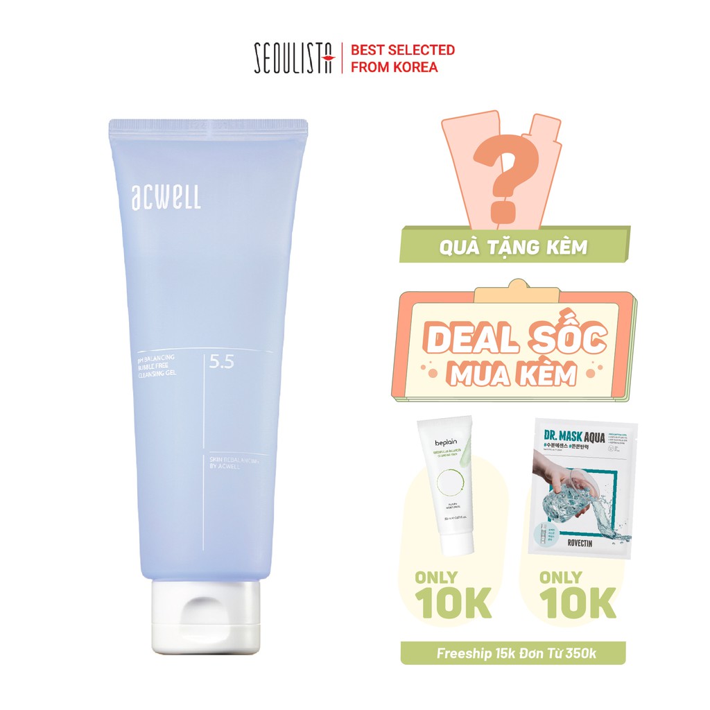 Sữa Rửa Mặt Dạng Gel Acwell pH Balancing Bubble Free Cleansing Gel