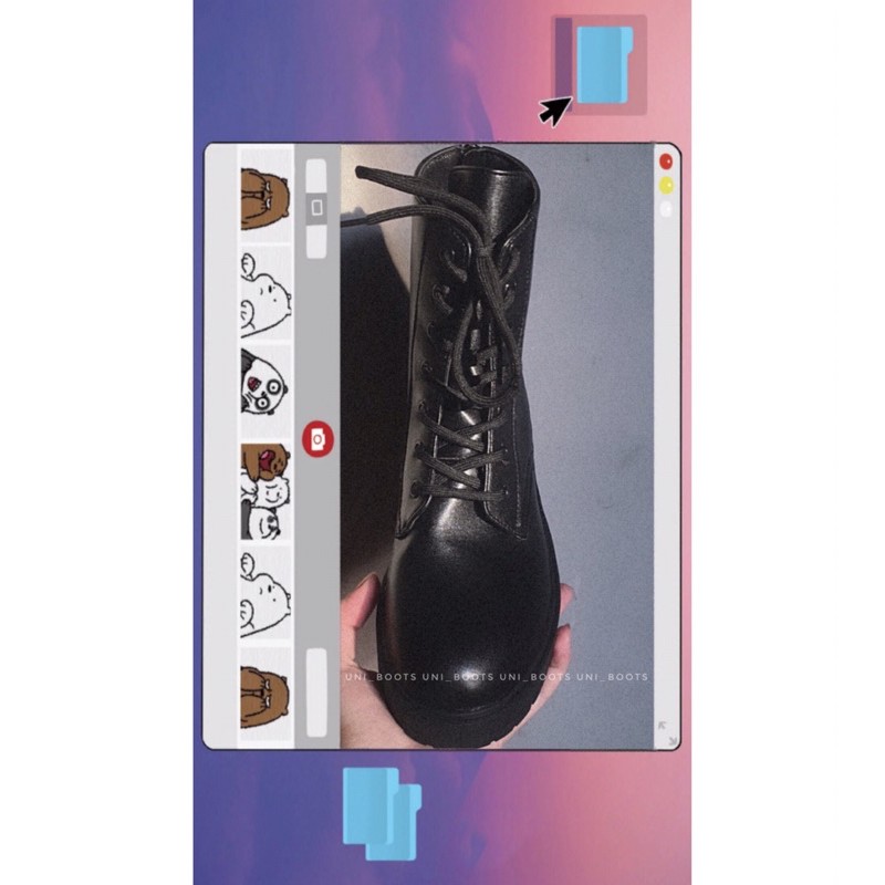 Thanh lý size 39 có sẵn - Boots cổ cao khoá sau - Lady boots