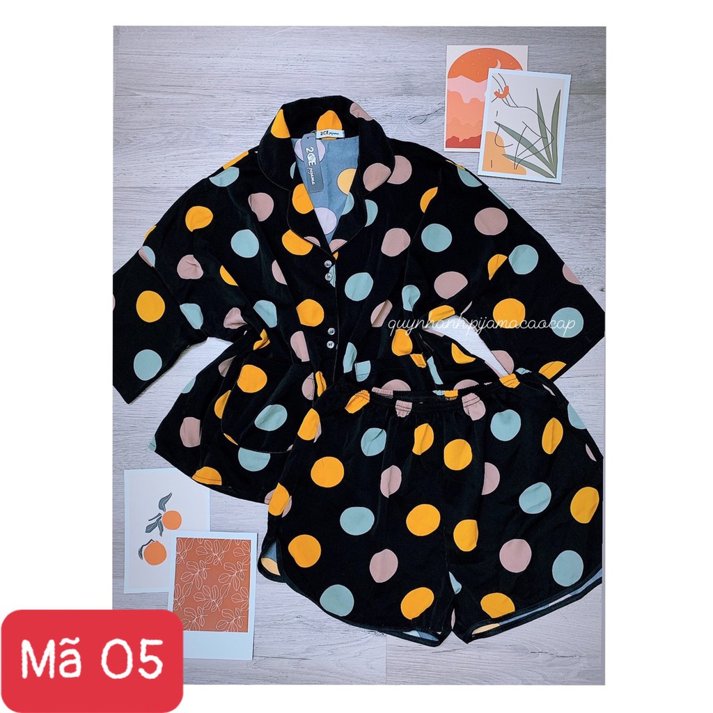 Bộ Pyjama cộc bằng lụa cao cấp , bộ đồ ngủ mặc nhà từ 45-75kg