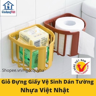 Mua Giỏ đựng giấy vệ sinh dán tường tiện ích Việt Nhật  Khay kệ đựng đồ đa năng
