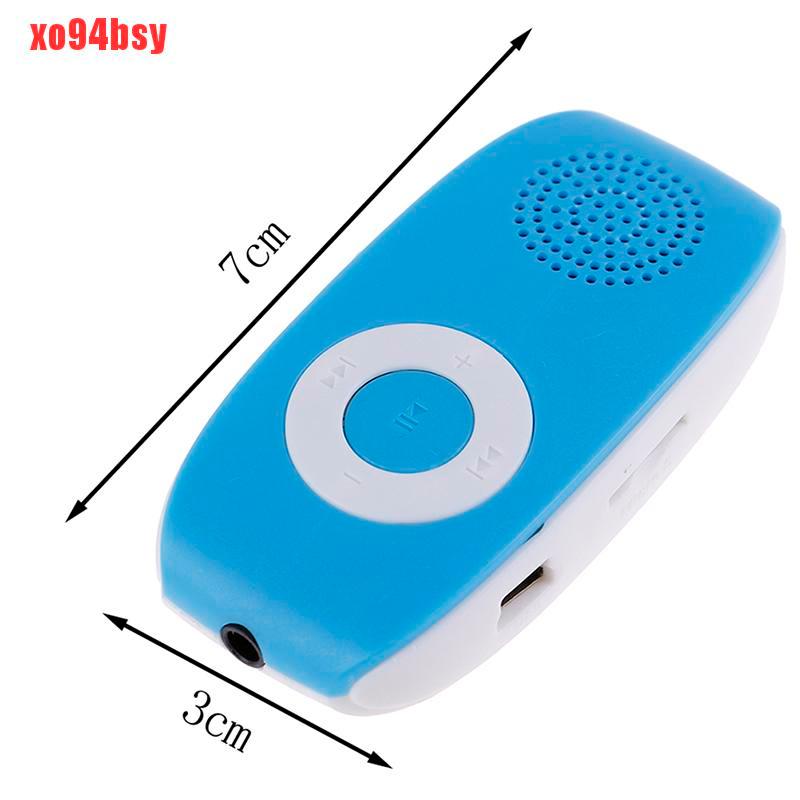 [xo94bsy]Mini Clip USB MP3 Player Support TF Card Sport Music Media Built-in Speaker