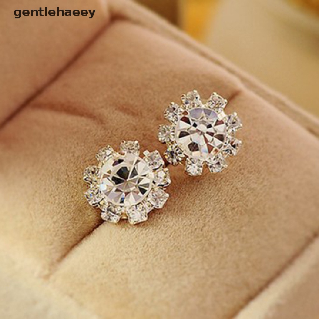 Đôi Khuyên Tai Hình Cầu Đính Đá Pha Lê Thời Trang Cho Nữ