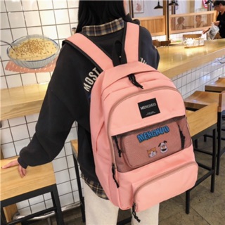 Balo ulzzang pha lưới kèm túi ví menghuo