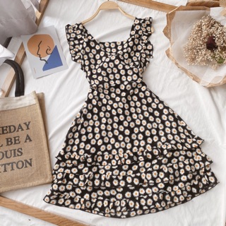 Đầm hoa cúc cánh tiên cột nơ lưng🌼🌼🌼