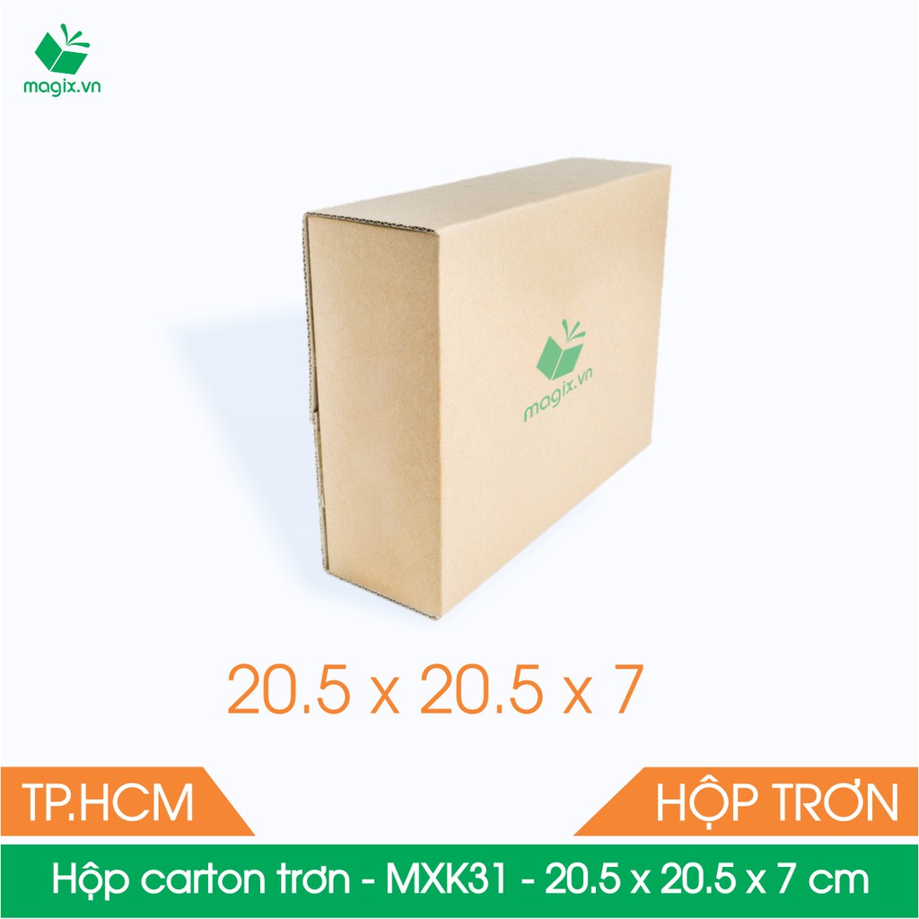 MXK31 - 20.5x20.5x7 cm - 50 Thùng hộp carton trơn đóng hàng