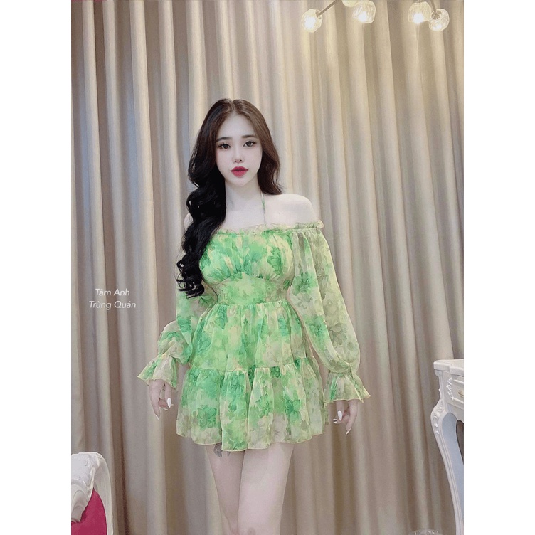 (Free Ship) MẪU HOT ĐẦM VOAN HOA KÈM QUẦN TAY DÀI TRỄ VAI ĐỦ MÀU CHO CHỊ EM CHỌN LỰA UP Shop VLTN