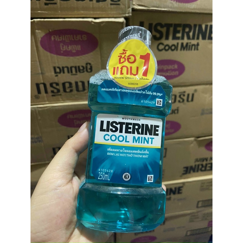 (Chính Hãng) Lốc 2 Chai Nước Súc Miệng Listerine Cool Mint Thái