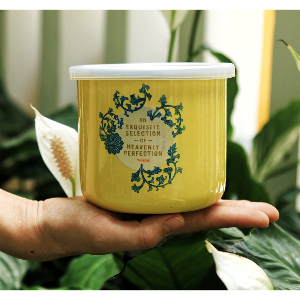 Hộp, ly đựng thức ăn bằng thép tráng men nhập khẩu CHEFINA, dùng được trên bếp từ, kích thước 10cm