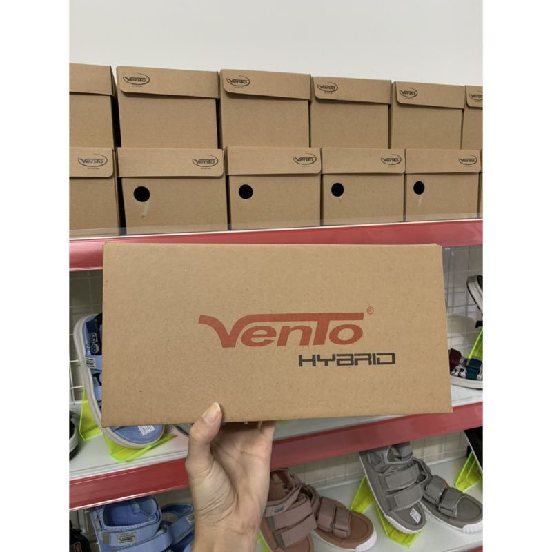 (Fullbox)Sandal Vento Nam nữ bền đẹp SD1001 Đen đế trắng