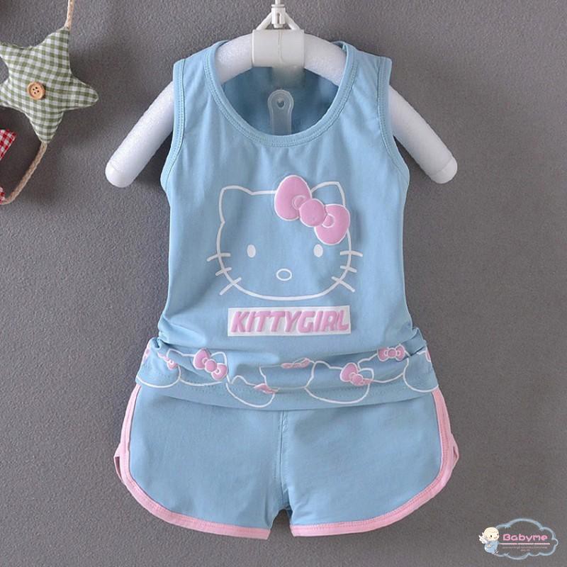 Set áo + quần Hello Kitty theo bộ cho bé gái 3-4 tuổi