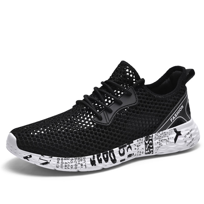 Giày Thể Thao Phối Lưới Thoáng Khí Size 39-48 Dành Cho Nam