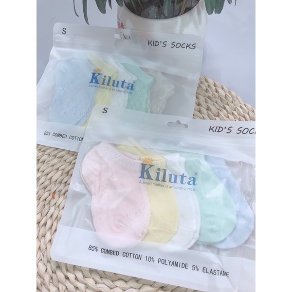 Set 5 đôi tất lưới hè nằm điều hoà cho bé trai/bé gái từ sơ sinh đến 2 tuổi