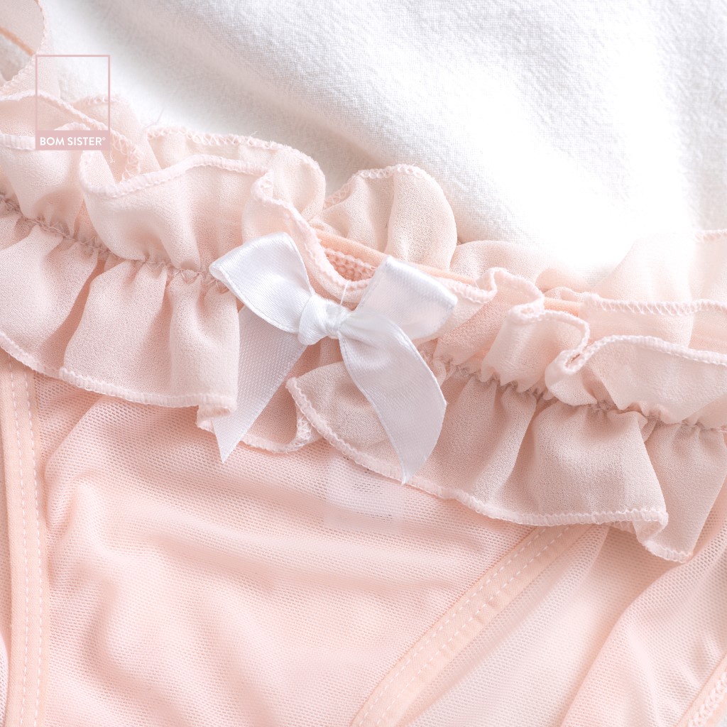 [Mã FARSBR99A giảm 10% đơn 99K] Quần lót lưới siêu thoáng cột dây 2 bên đính nơ dễ thương BOM SISTER Q0B29 | BigBuy360 - bigbuy360.vn