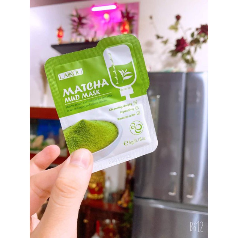 MẶT NẠ BÙN ĐẤT SÉT MATCHA MUD MASK LAIKOU NỘI ĐỊA TRUNG ✅