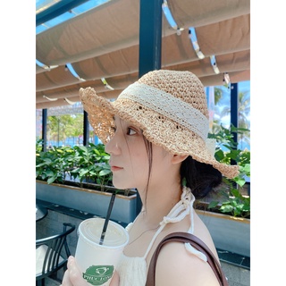 Nón cói nơ ren thích hợp đi biển đi chơi