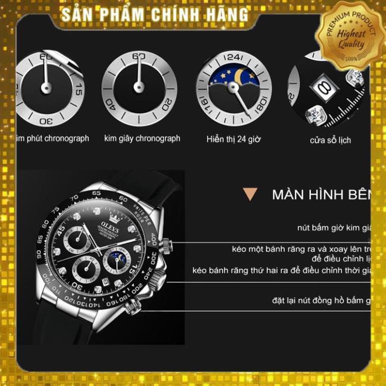 [HÀNG CHUẨN AUTH] Đồng hồ nam chính hãng Olevs 2875  phát sáng chống nước Rolex