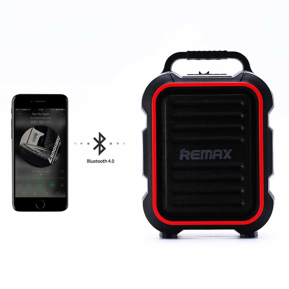 Loa kéo Karaoke Bluetooth cao cấp Remax RB-X3 công suất 15W + Kèm 1 micro không dây - Hãng phân phối chính thức