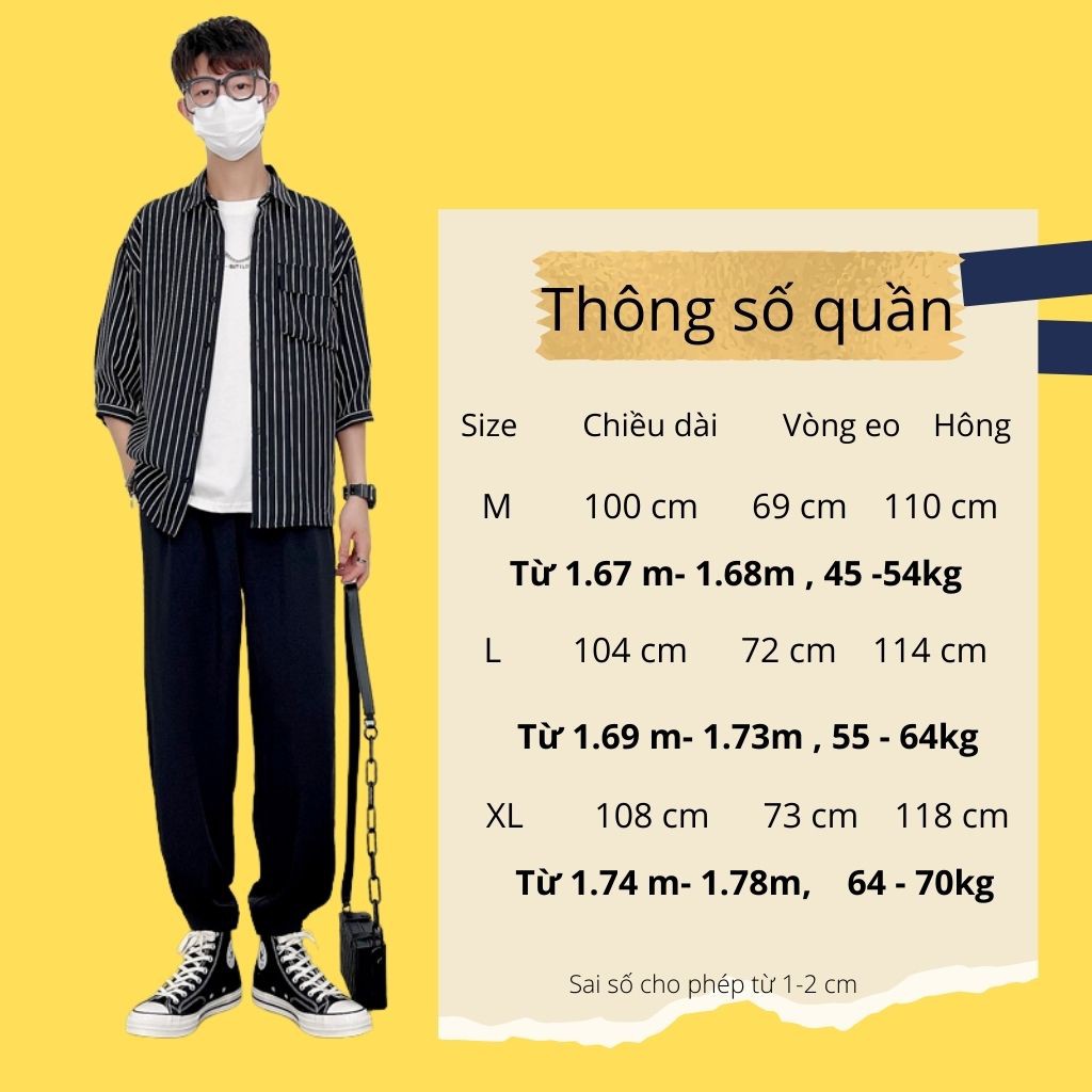 Quần vải âu ống rộng dáng baggy bo gấu phong cách Hàn Quốc MrHero QA02 màu be, đen