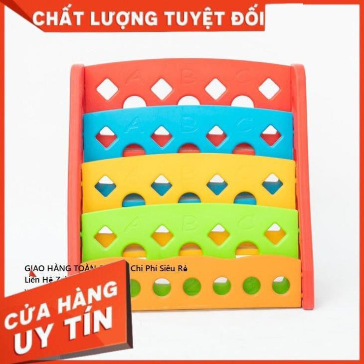 hàng chất lượng -  Kệ để sách bằng nhựa 4 tầng Chất liệu nhựa an toàn cho bé sử dụng