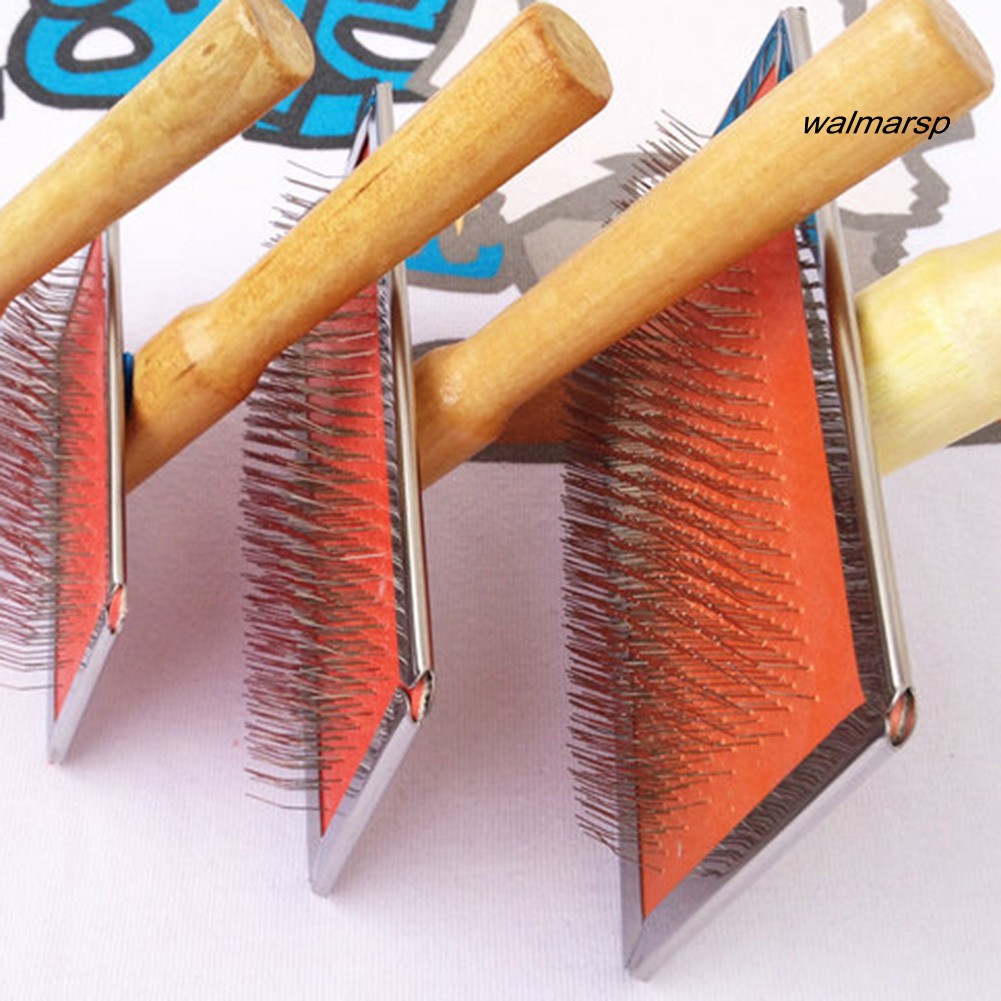 Lược Chải Lông Cho Thú Cưng Có Tay Cầm Bằng Gỗ Tiện Dụng