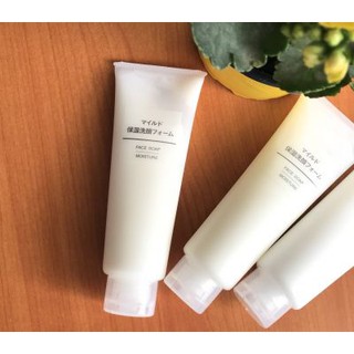 Sữa rửa mặt muji face soap và Muji face soap moisture Nhật 120g