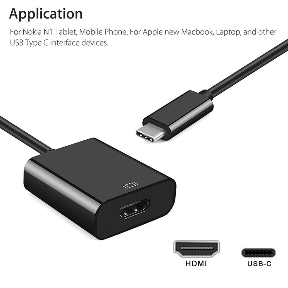 Cáp Chuyển Đổi Usb-C Type-C Sang Hdmi Hdtv Cho Samsung Note 8 Note 9 S9 S8