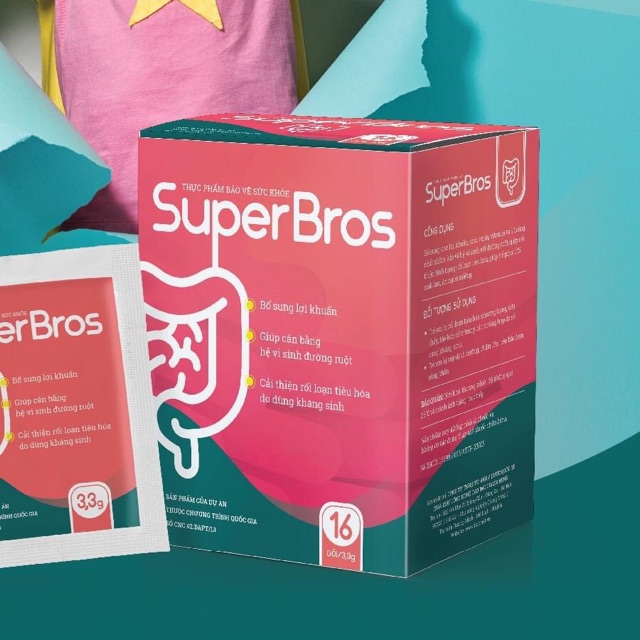 SuperBros - Bổ sung lợi khuẩn, thải độc ruột, cân bằng hệ vi sinh, tăng cường chức năng tiêu hoá | Thế Giới Skin Care