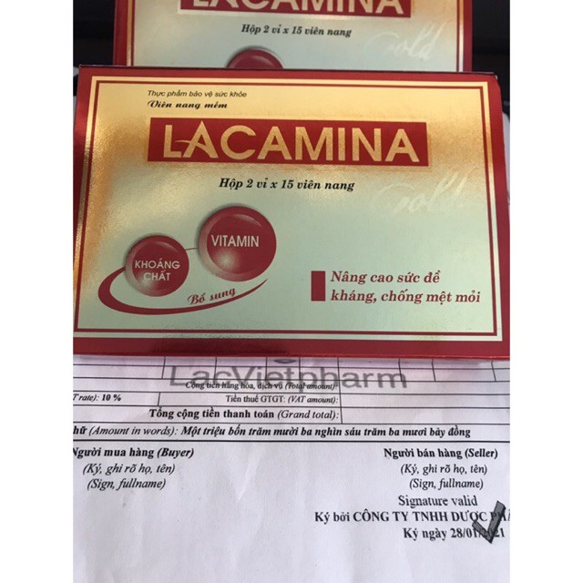 Lacamina_gold ( hộp 2 vỉ * 15 viên)