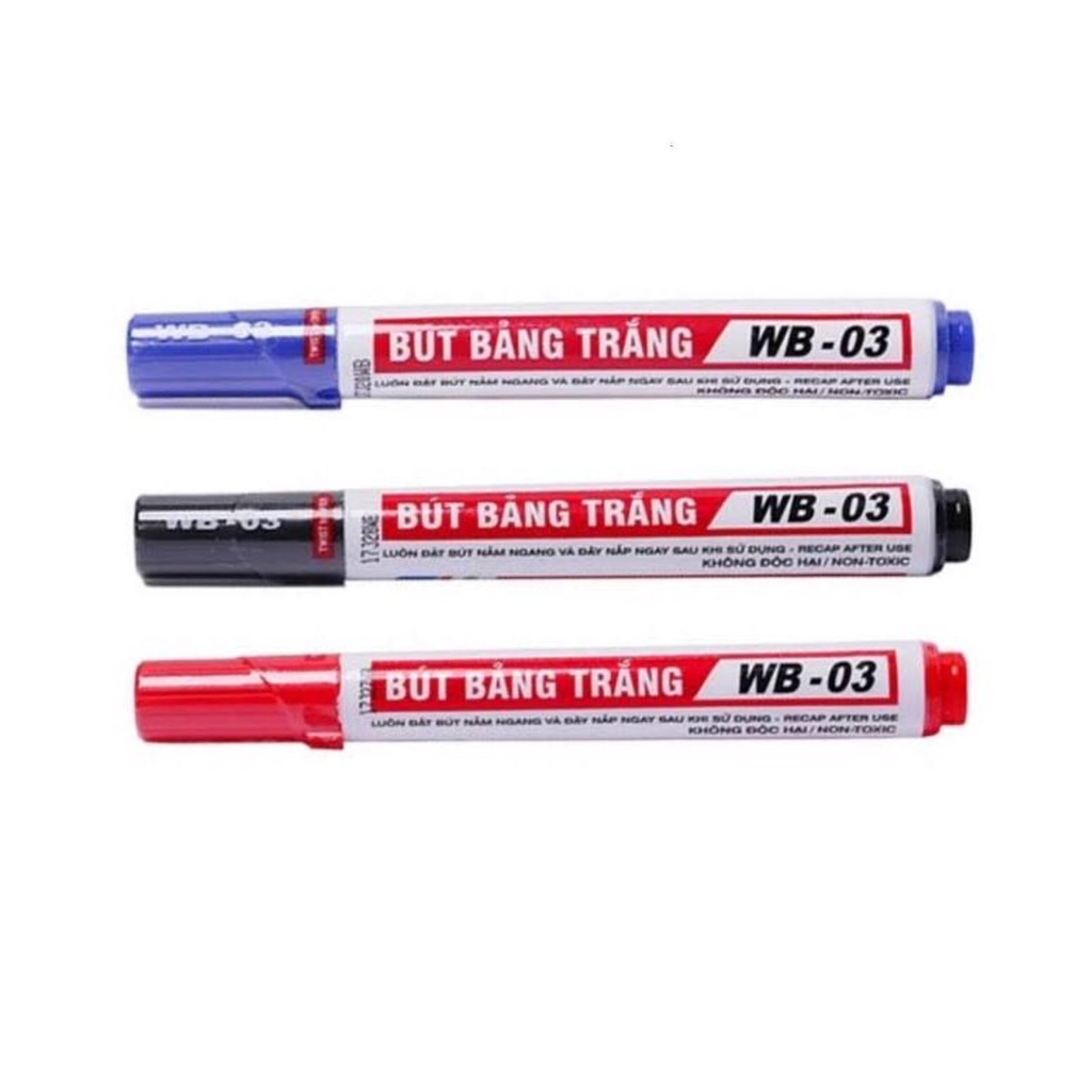 1 hộp 10 bút dạ viết bảng trắng Thiên Long, có thể đổ mực khi hết