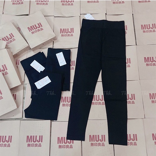 Quần legging muji nữ gen bụng chất cotton co giãn 4 chiều M200