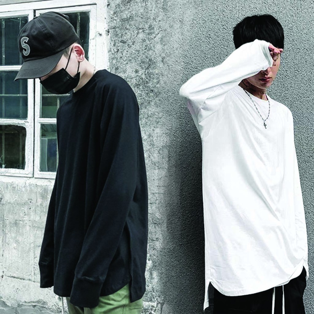 COMBO 2 Áo Longtee Sole tay dài Trắng Đen