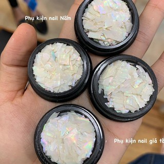 Xà cừ trắng siêu mỏng mịn ẩn trang trí móng 7g