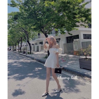 váy trễ vai tay bồng
