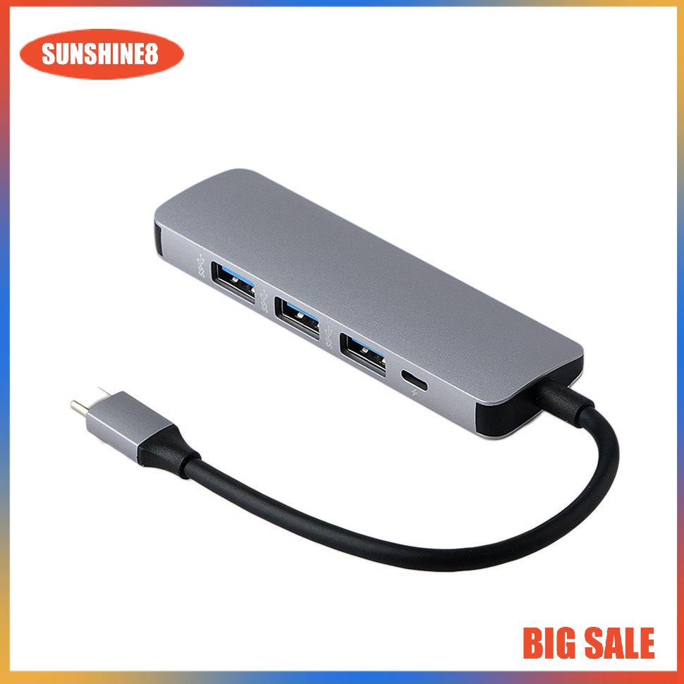 Bộ Chuyển Đổi Hub 5 Trong 1 Usb C Sang 3.0 Cho Macbook