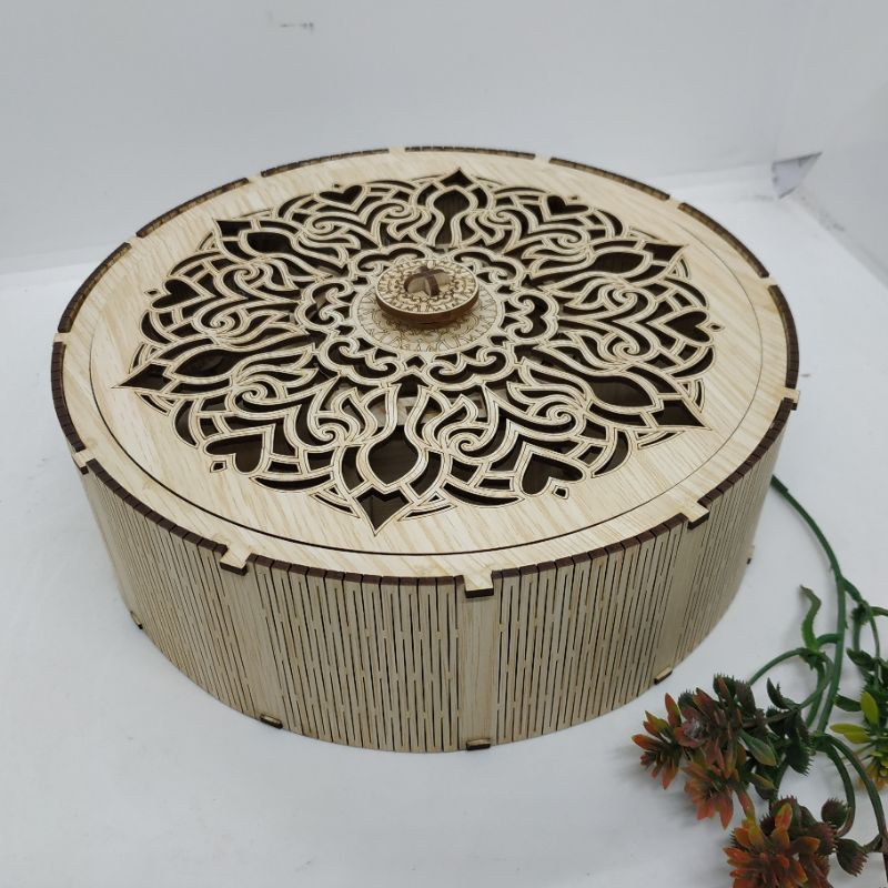 Hộp Gỗ Tròn 7 Ngăn