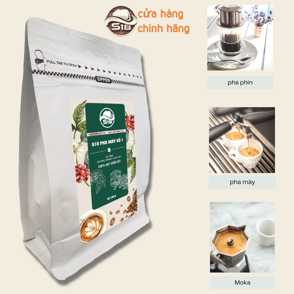 cà phê nguyên chất - pha phin, pha máy, arabica - robusta - culi - rang nguyên hạt, xay sẵn - s18 coffee | BigBuy360 - bigbuy360.vn