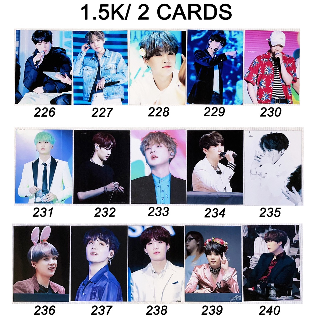 Sale set card SUGA BTS 2