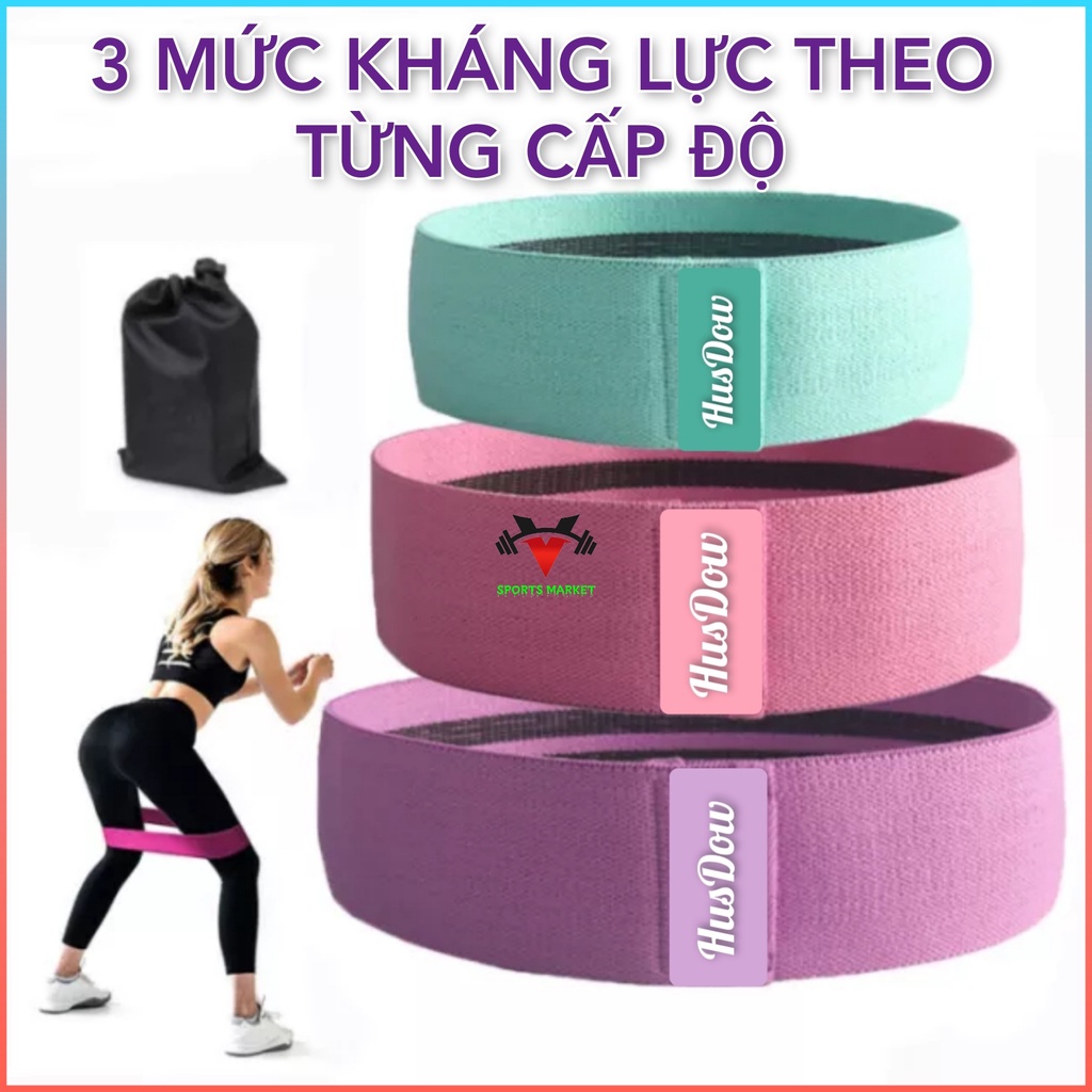 Dây Kháng Lực, Cao cấp dành cho nam nữ ,Dây Kháng Lực miniband, Gym, Yoga Thể Thao Tại Nhà [Vải Polyester]