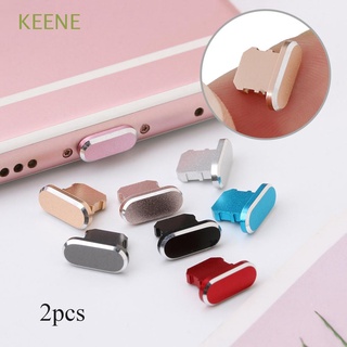 KEENE 2pcs Durable Dock Aluminium Alloy Metal Stopper Anti Dust Plug Phone Accessories Portable Universal Dustproof Cover Port Cap/Multicolor