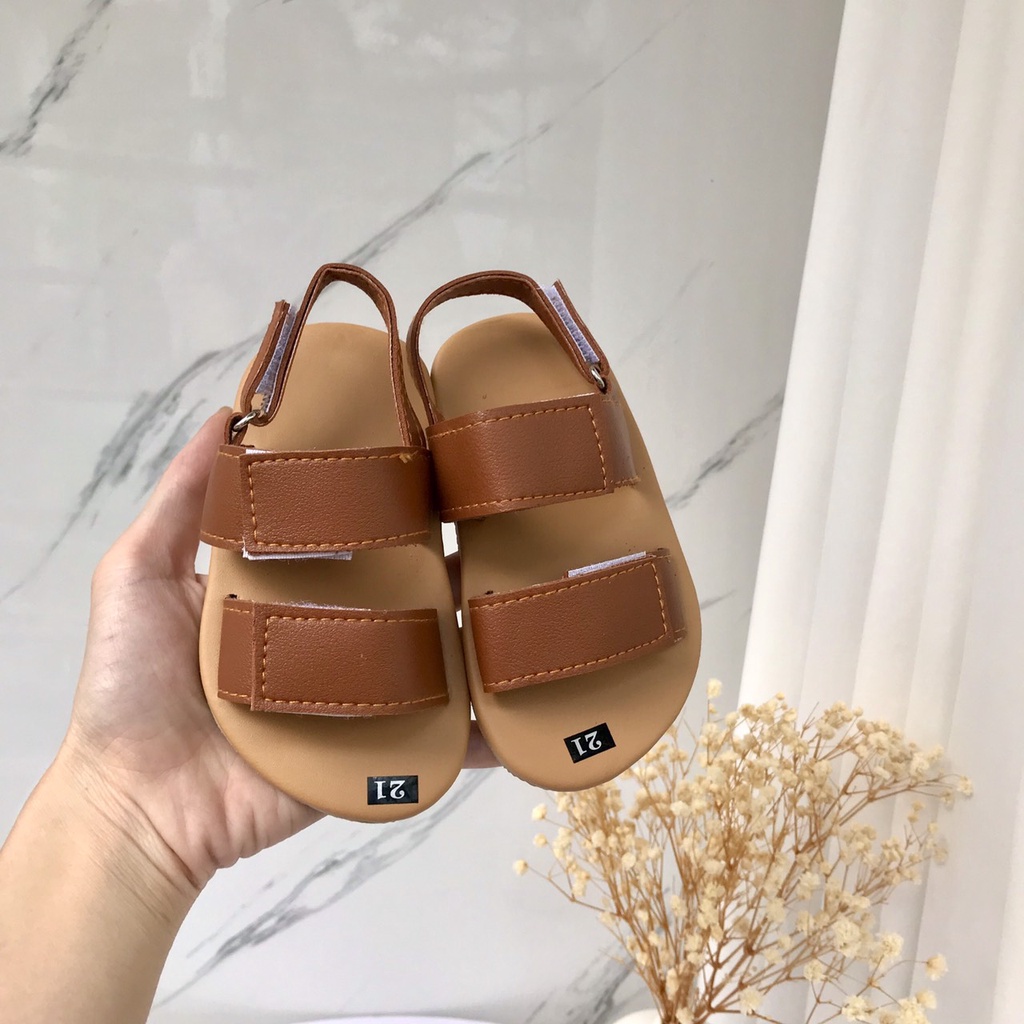 Sẵn Dép Sandal Dép Quai Hậu Quai Ngang Dính Hàn Quốc Cho Bé Trai Bé Gái K106
