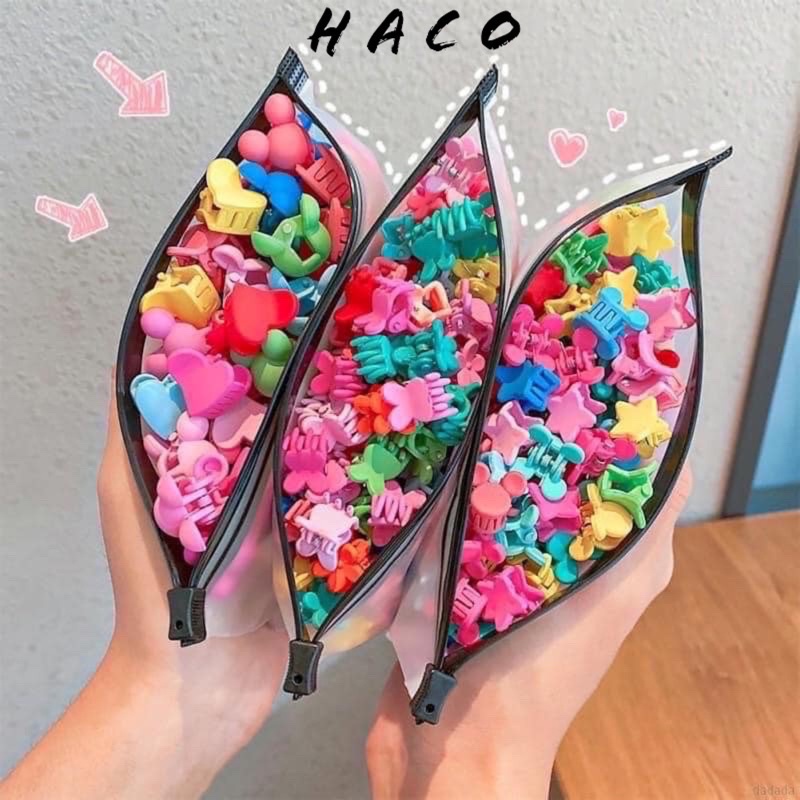 Set 50 kẹp tóc càng cua mix nhiều màu nhiều kiểu cho bé gái