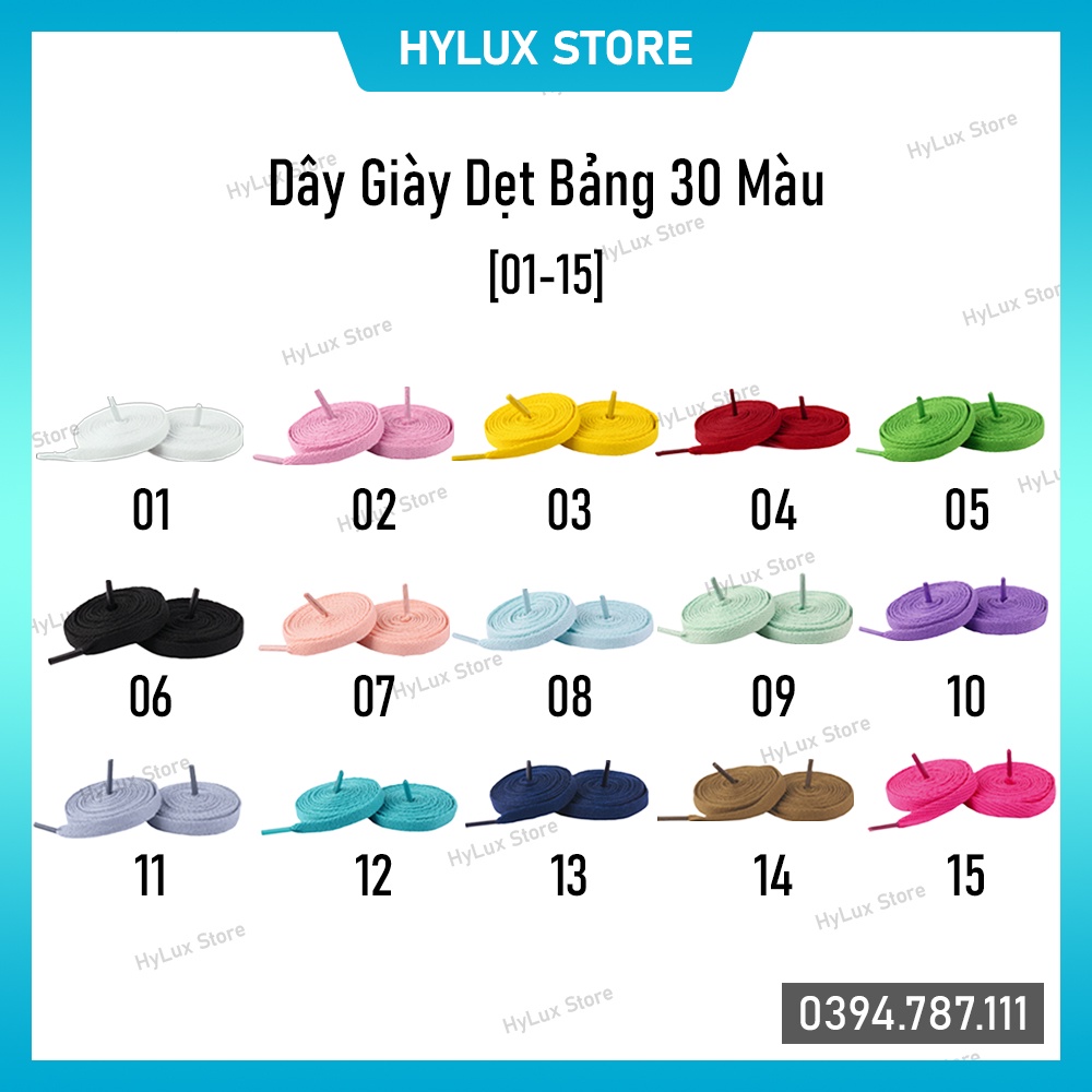 Dây giày dẹt Air Force 1, Jordan 1 loại xịn - Dây giày thể thao