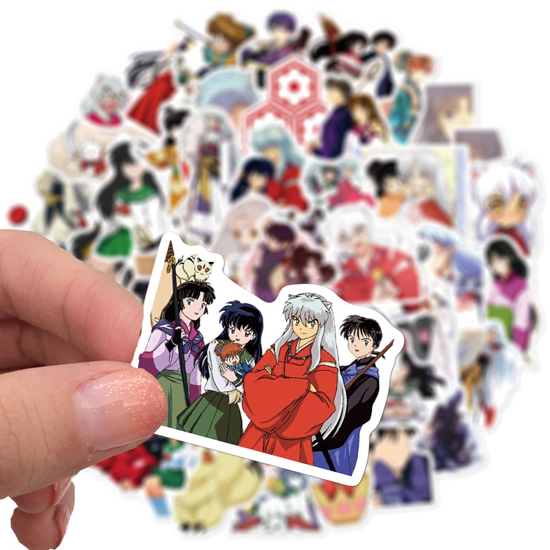 Set 50 miếng sticker hình Inuyasha dán trang trí độc đáo