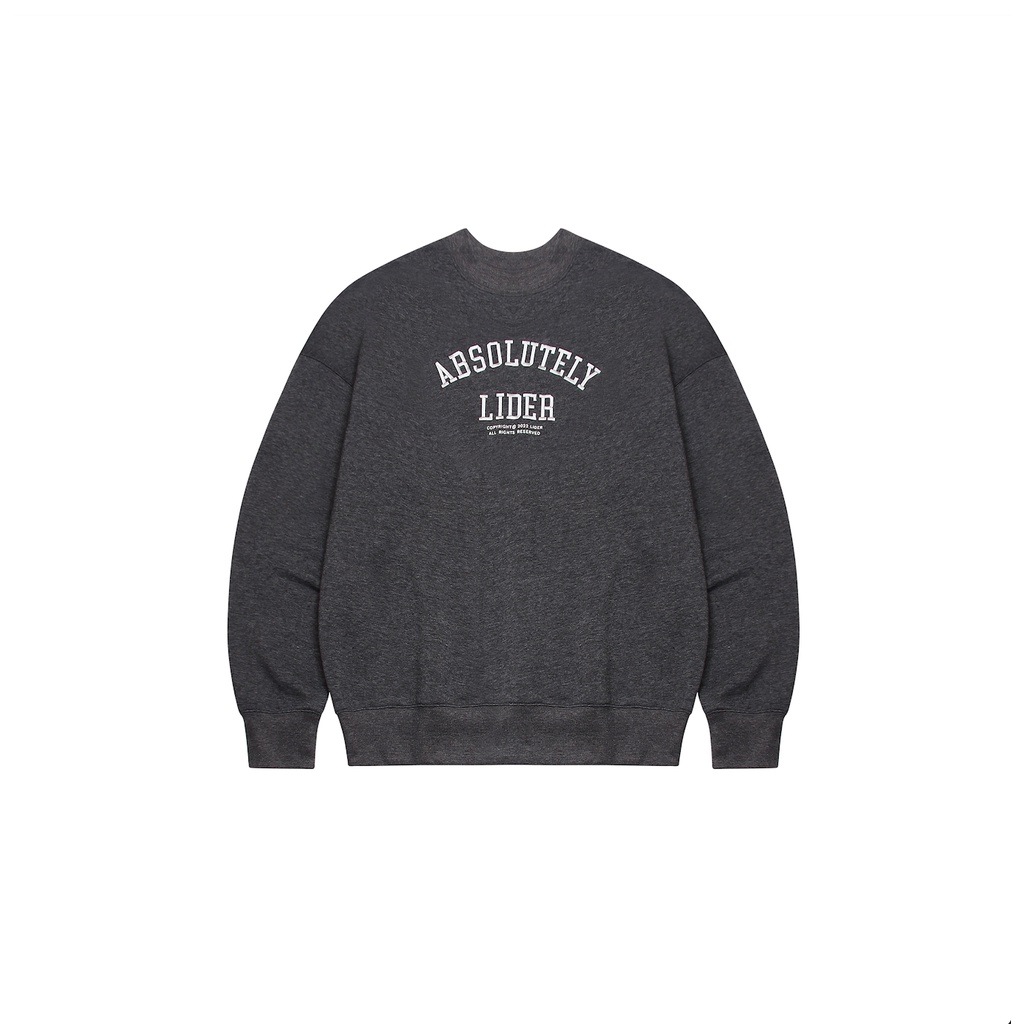 ÁO NỈ TAY DÀI LIDER SAMSON SWEATER - Charcoal