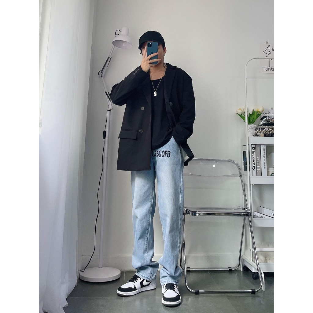 [Mã SKAMAP6 giảm 8% TỐI ĐA 50K đơn250K] Quần Jean ống rộng J0022 | BigBuy360 - bigbuy360.vn