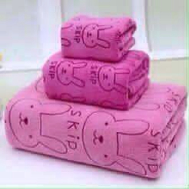 Set 3 khăn tắm hình thú loại 1 set 1mx50cm